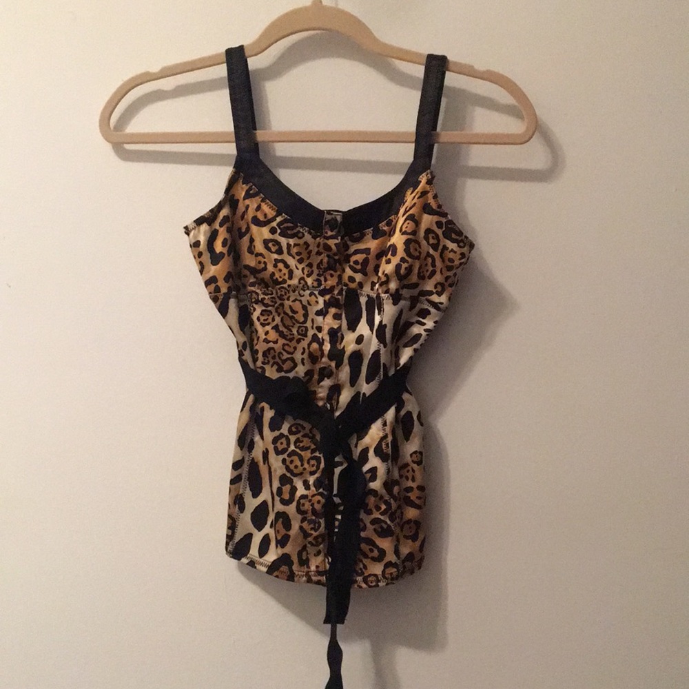 Guess leopard print tank